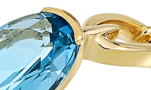 Bony Levy 18k Yellow Gold Oval Blue Topaz Ring
