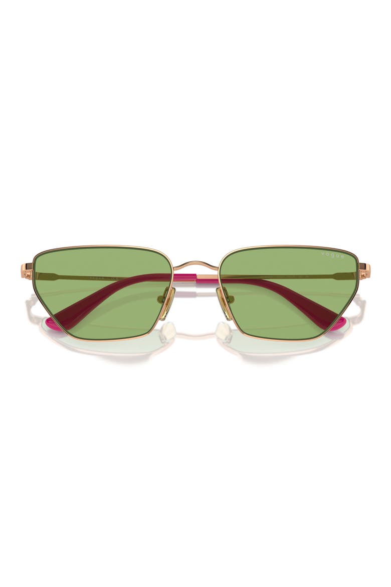 56mm Cat Eye Sunglasses, Alternate, color, ROSE GOLD