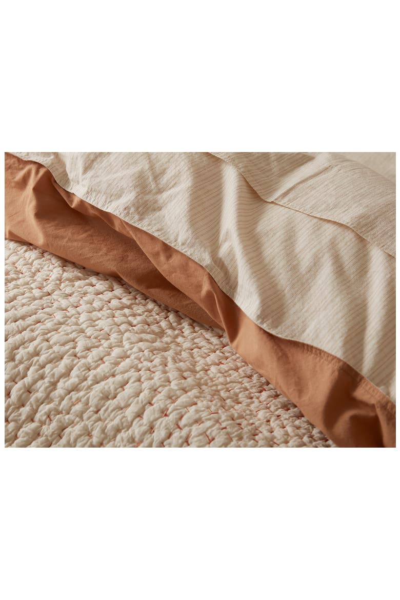 Pebbled Handstitched Organic Cotton Quilt, Alternate, color, UNDYED