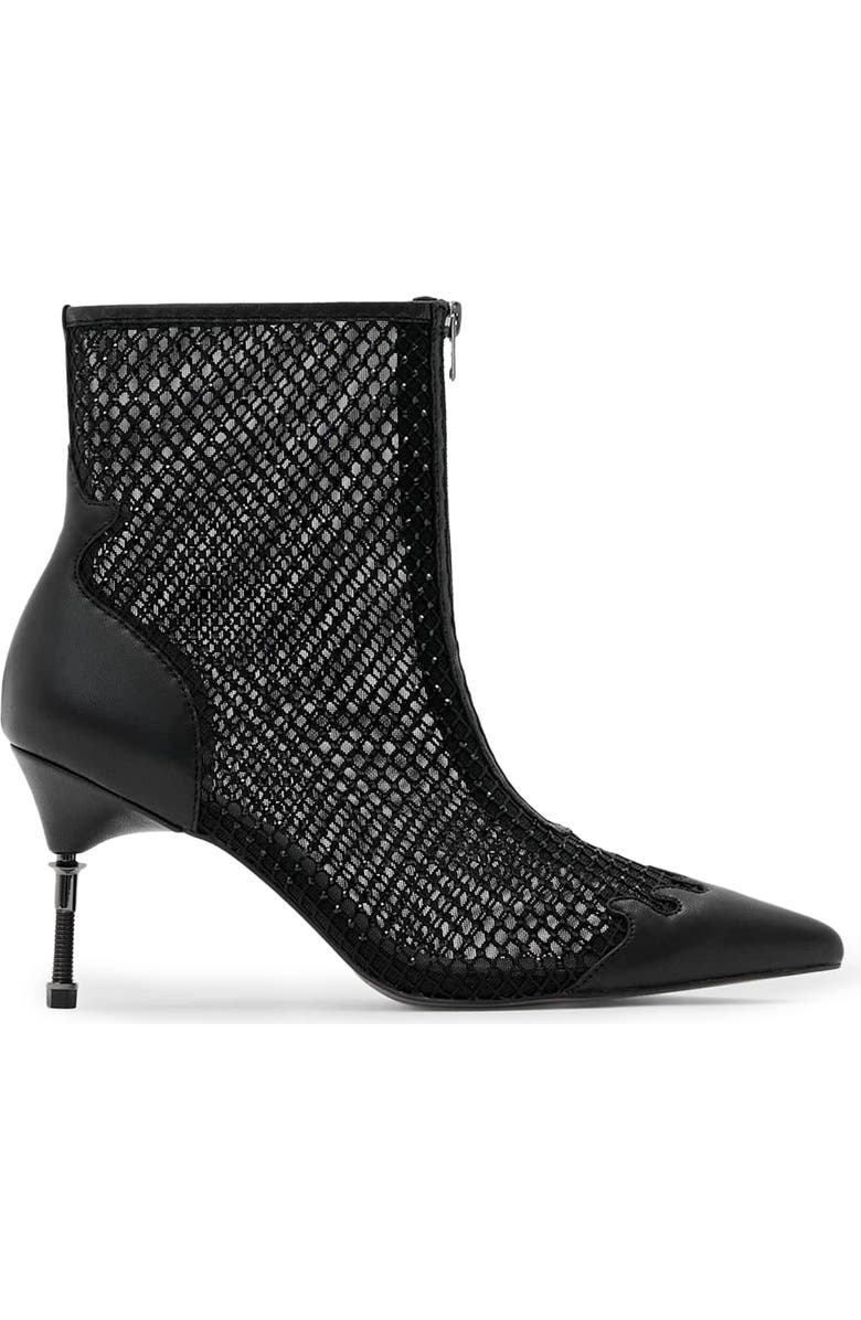 AllSaints Natasha Mesh Bootie, Alternate, color, Black