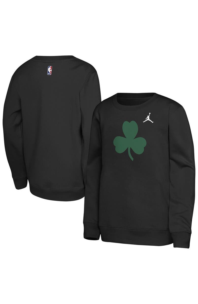Jordan Brand Youth Jordan Brand Black Boston Celtics Courtside Statement Edition Sweatshirt, Main, color, Black