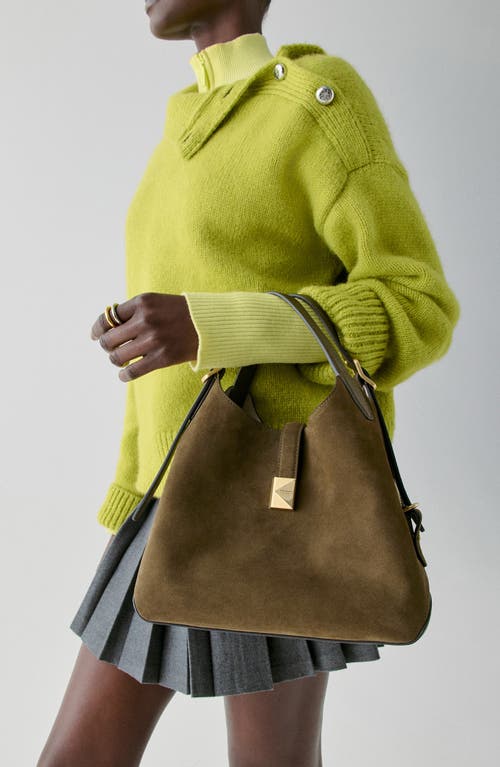 Kate Spade New York Deco Pebble Leather And Suede Shoulder Bag