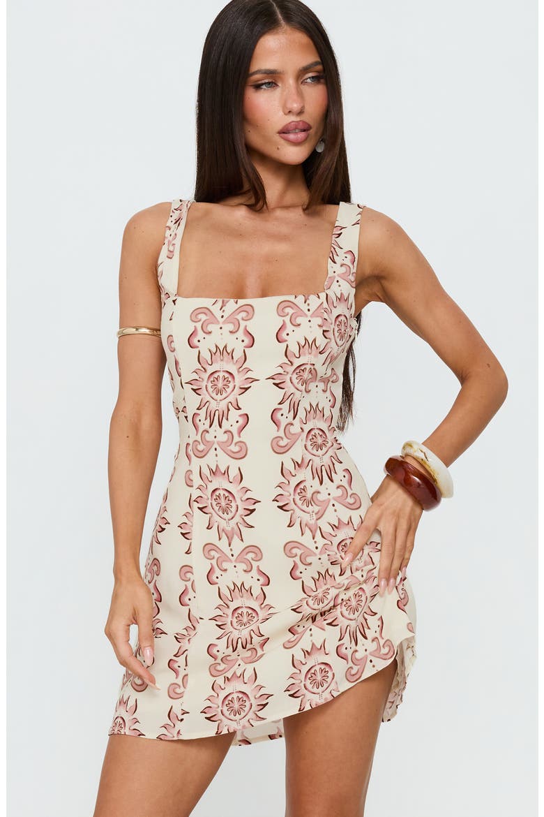 Maris Sleeveless Minidress, Alternate, color, CREAM / PINK