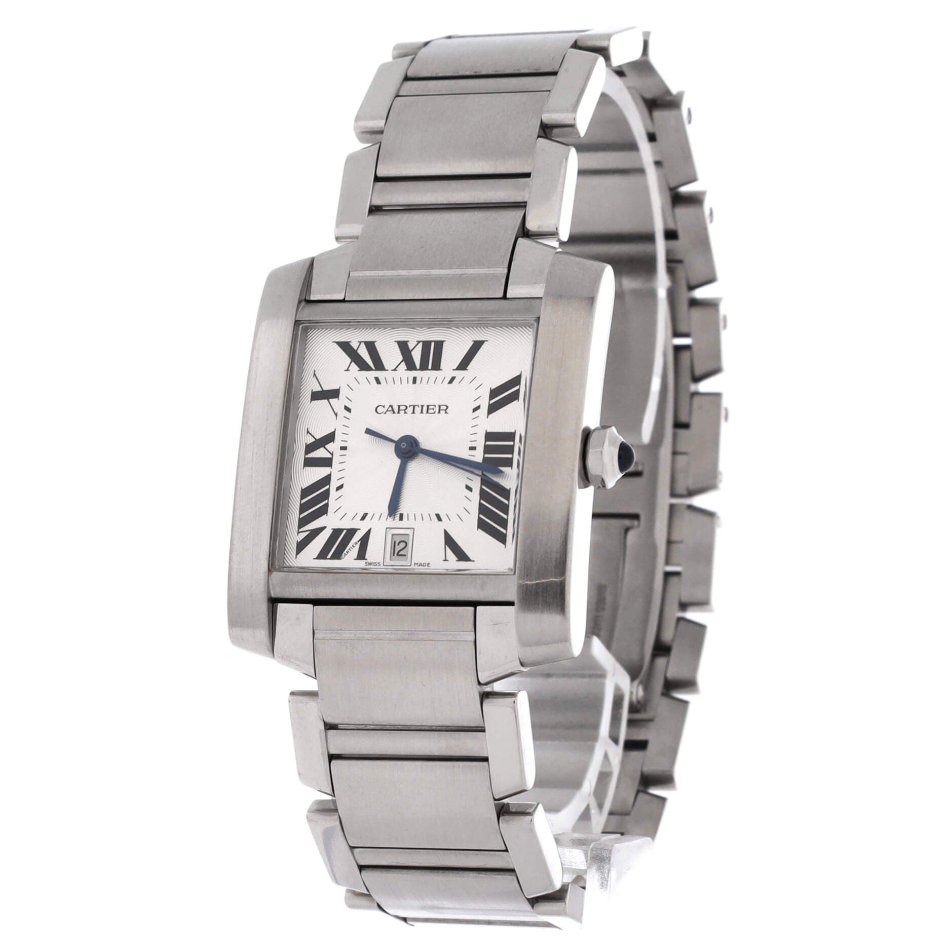Tank Francaise Automatic Watch Stainless Steel 28, Alternate, color, Metallic Silver