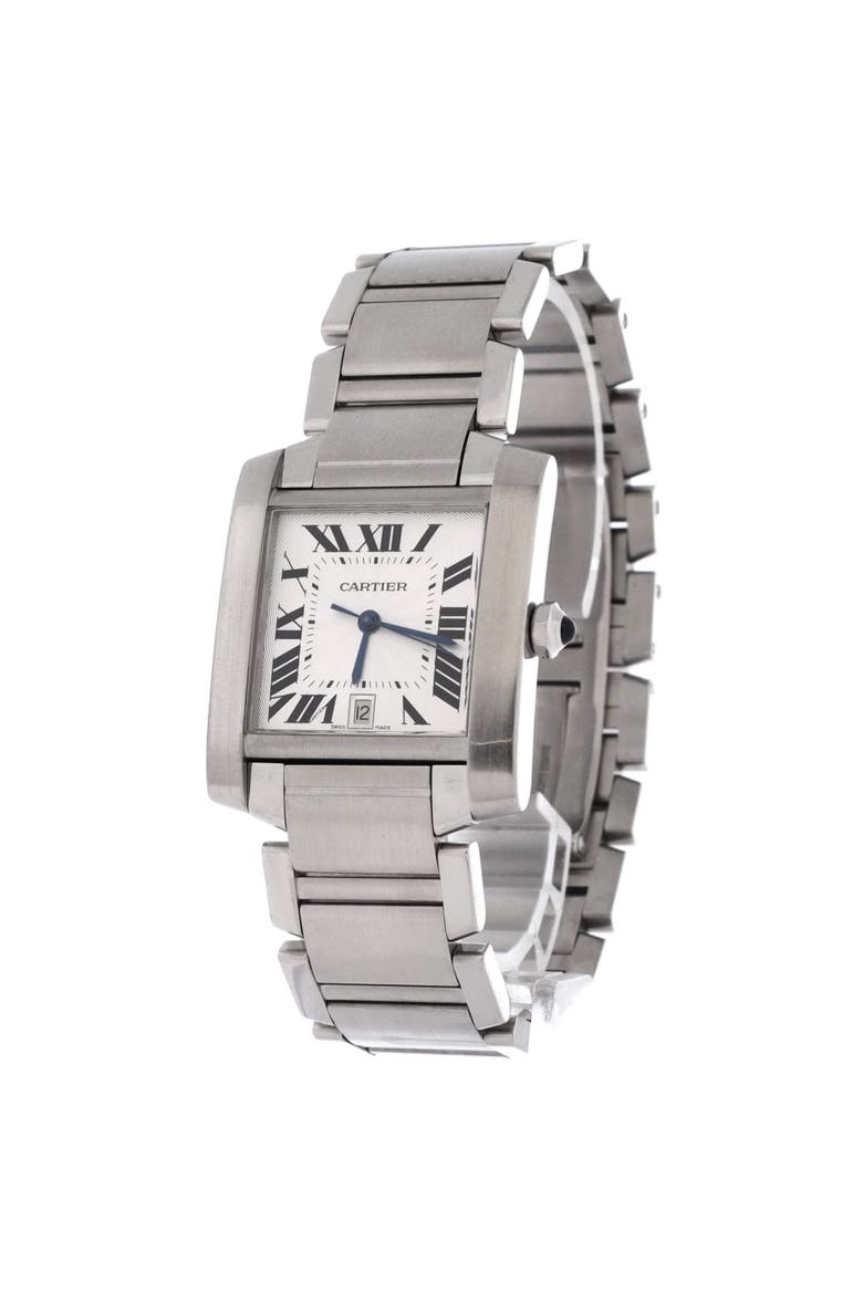 Tank Francaise Automatic Watch Stainless Steel 28, Alternate, color, Metallic Silver