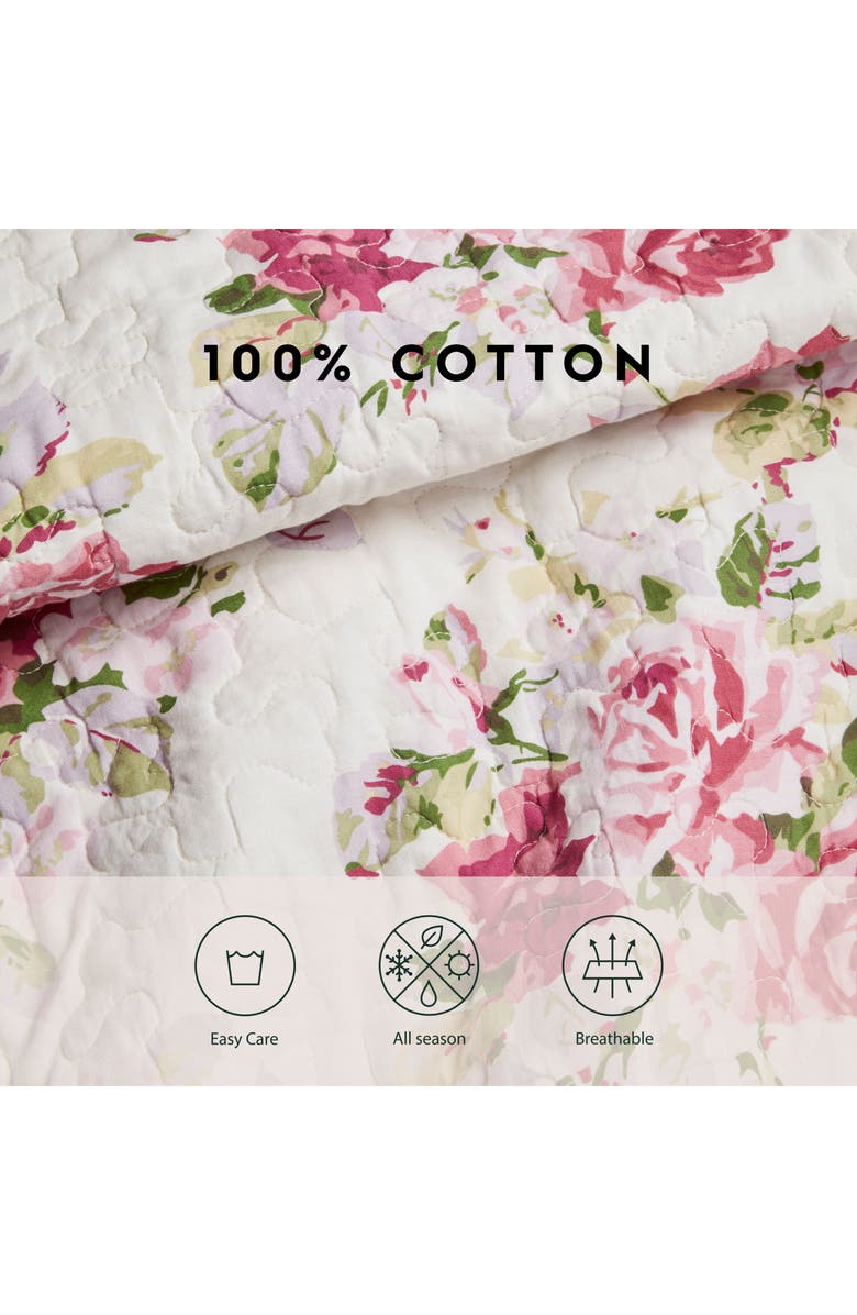 Laura Ashley Lidia Quilt & Sham Set, Alternate, color, Multi Pink