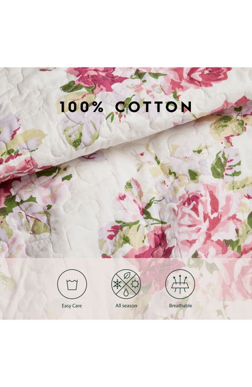 Laura Ashley Lidia Quilt & Sham Set In Multi Pink