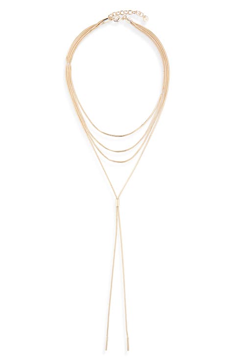 Snake Chain Layered Y-Necklace