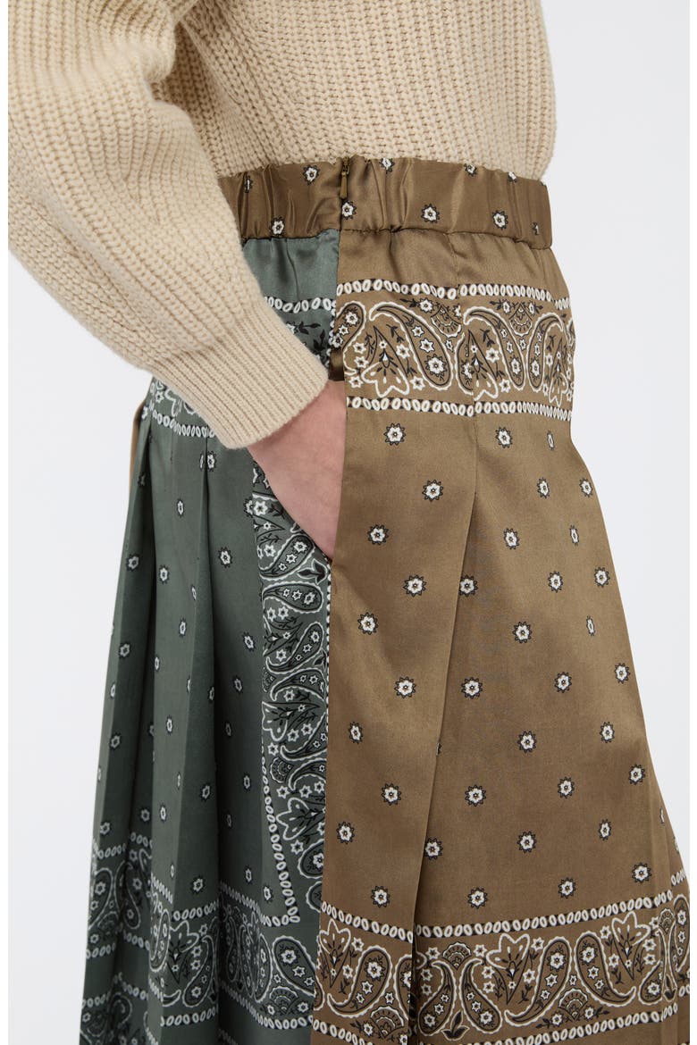 Pleated Midi Skirt, Alternate, color, TOBACCO