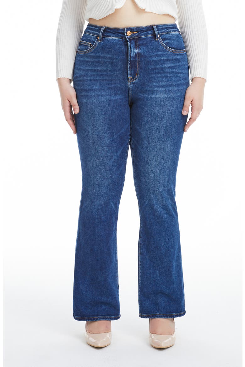 High Waist Bootcut Jeans, Main, color, DEEPSEA