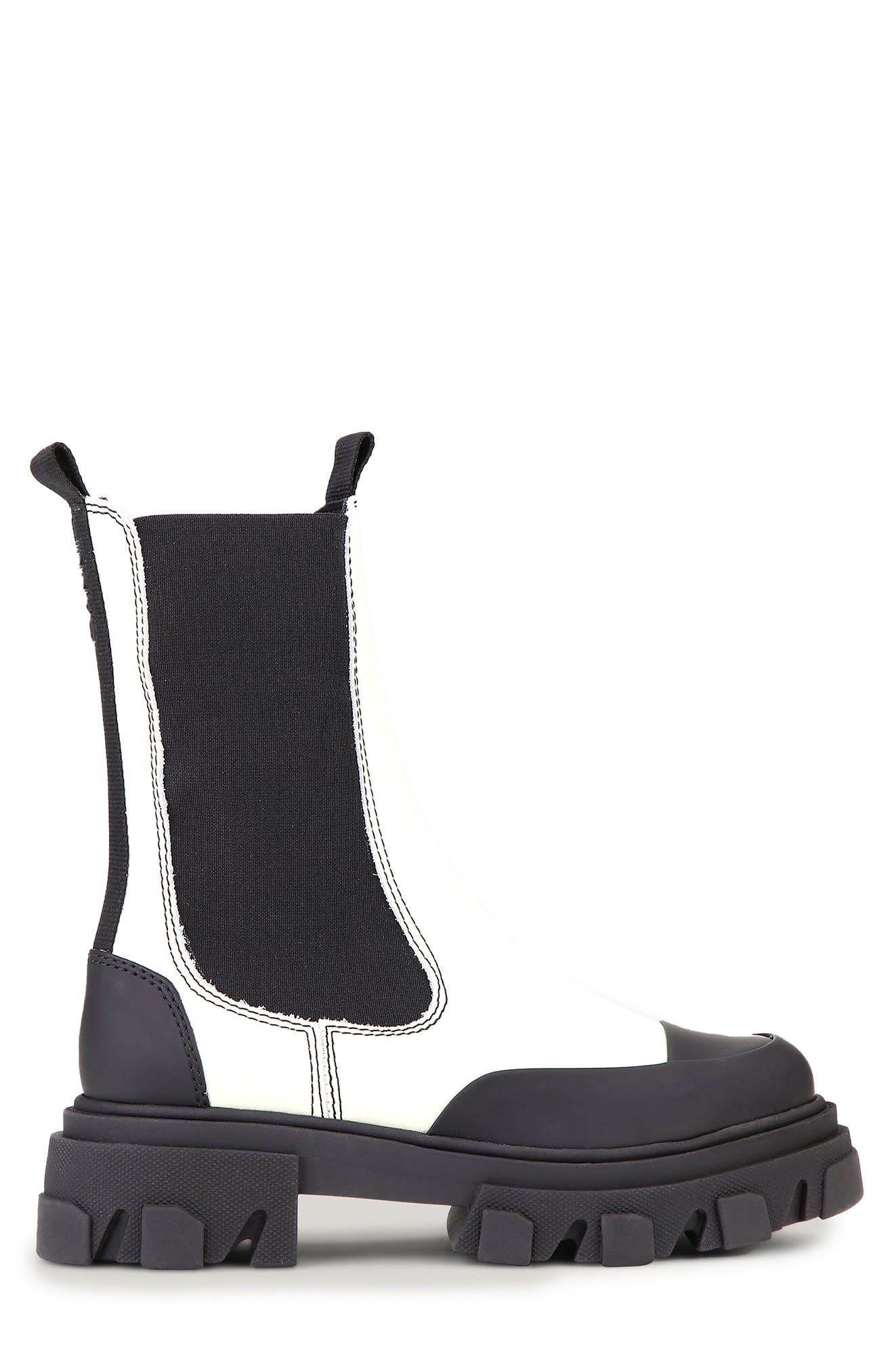 Ganni Calf Leather Mid Chelsea Boot, Main, color, 