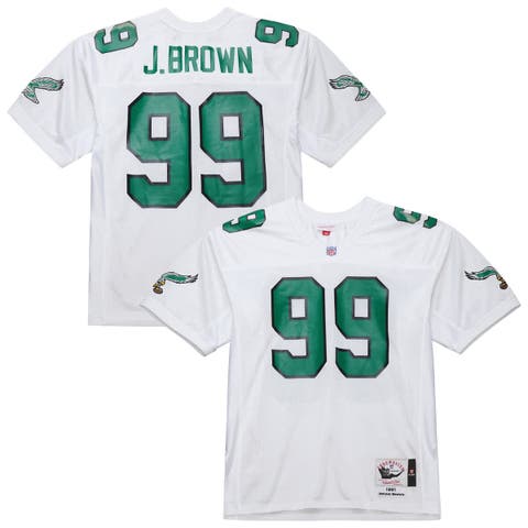 Men's Mitchell & Ness Jerome Brown White Philadelphia Eagles 1991 Authentic Throwback Retired Player Jersey