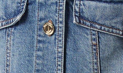 Do By Dee Ocleppo Amy Collarless Denim Jacket In Blue