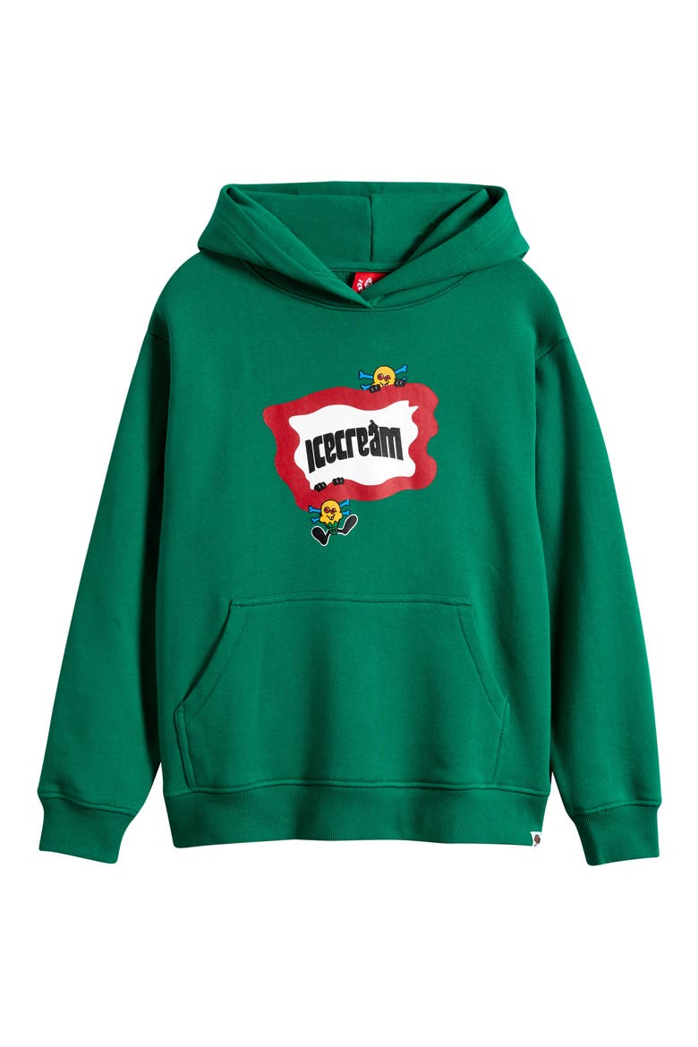 Kids' Clinger Cotton Graphic Hoodie, Main, color, LUSH MEADOW