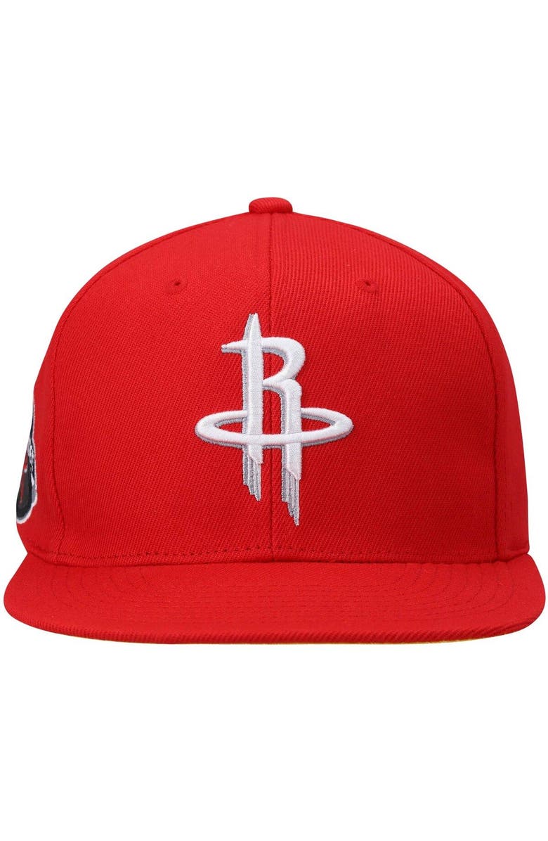Mitchell & Ness Men's Mitchell & Ness Red Houston Rockets Core Side Snapback Hat, Alternate, color,