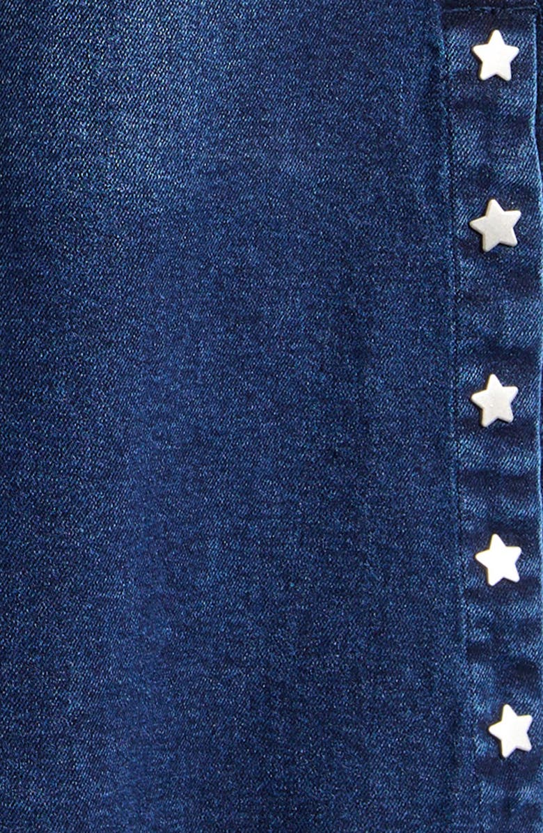 Tractr Kids' Star Snap Ultra Crop Wide Leg Jeans, Alternate, color, 