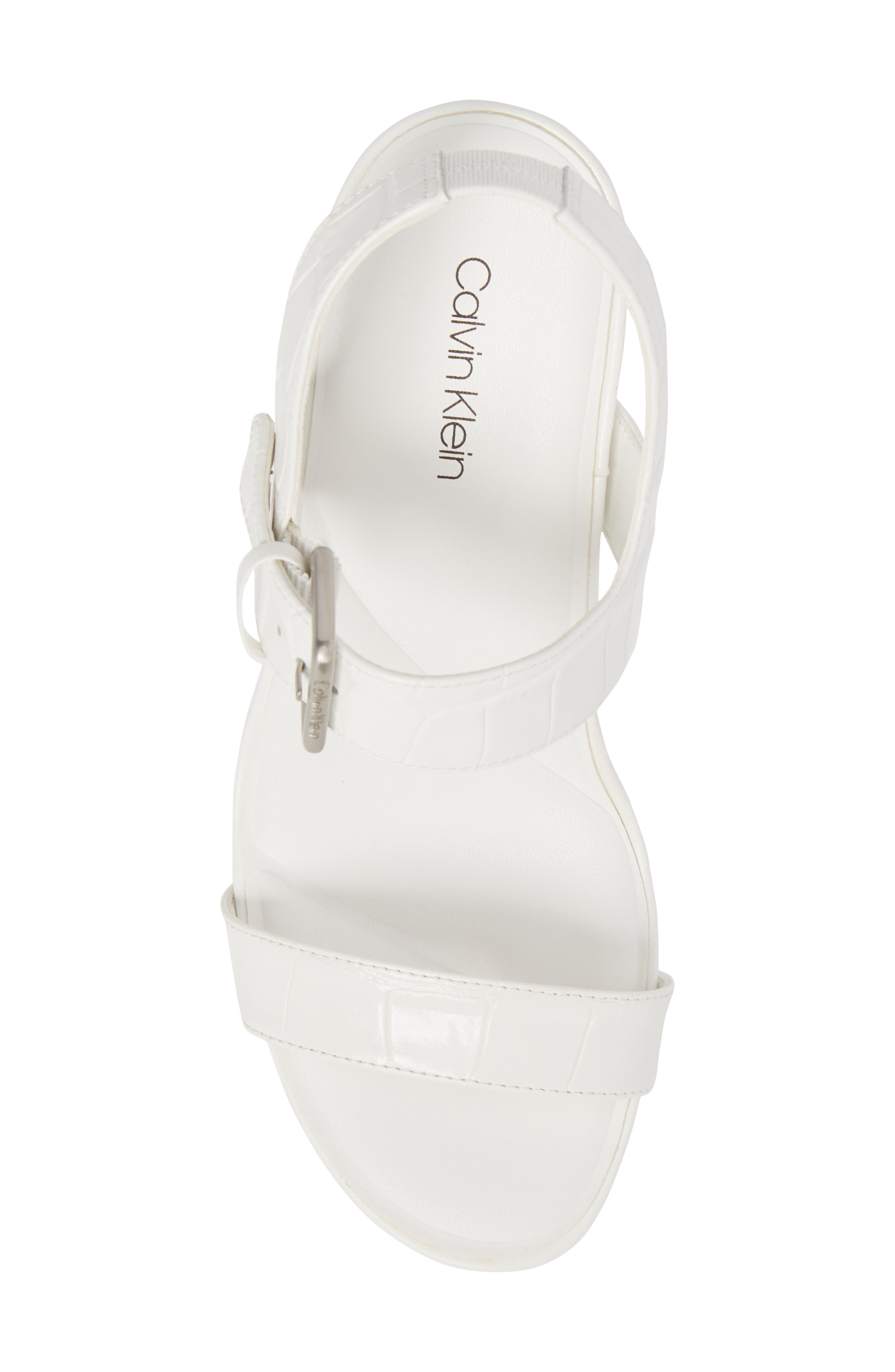 Jacie Wedge Sandal, Alternate, color, PLATINUM WHITE PRINT LEATHER