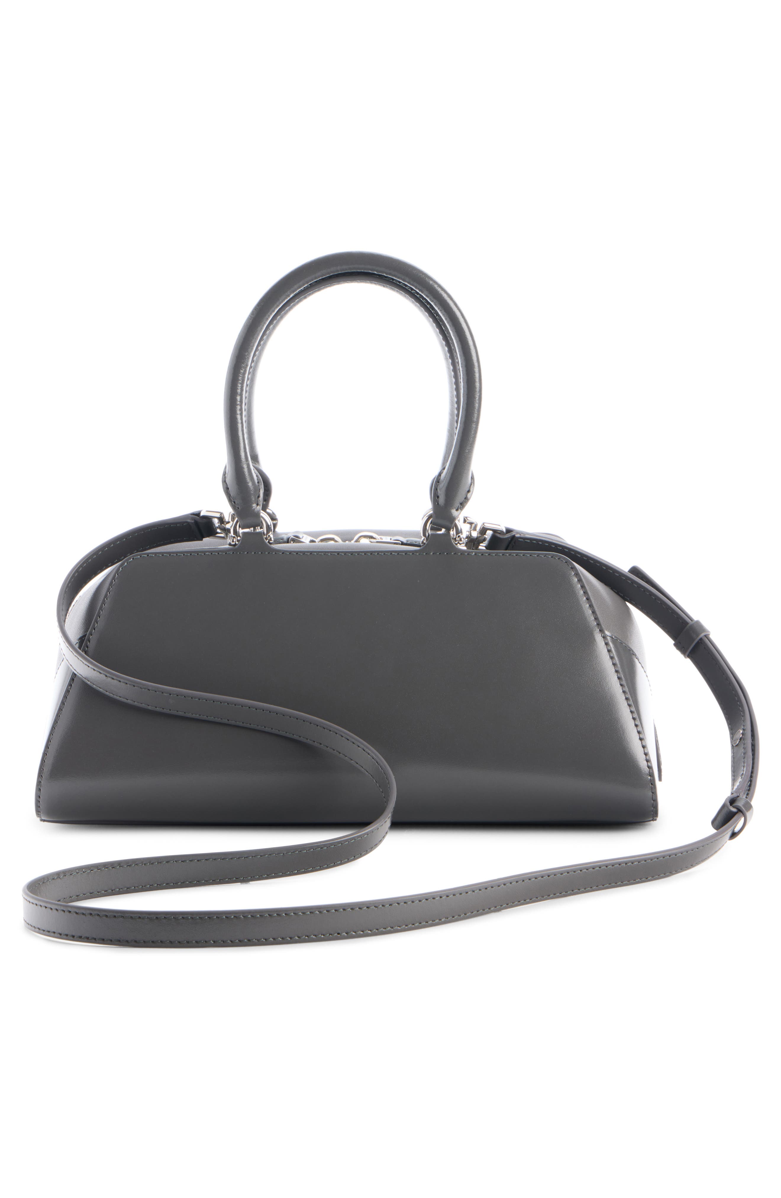 Givenchy Small Antigona Leather East/West Satchel, Alternate, color, 021-Dark Grey