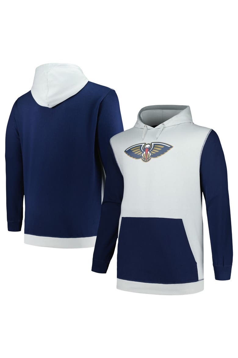 Men's Fanatics  Navy/Silver New Orleans Pelicans Big & Tall Primary Arctic Pullover Hoodie, Alternate, color, Navy