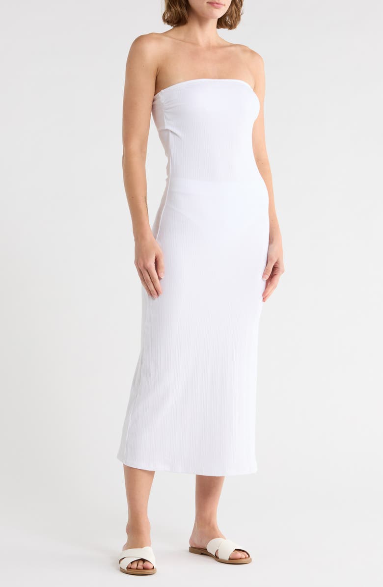 Vitamin A<sup>®</sup> West Strapless Cover-Up Dress, Main, color, White