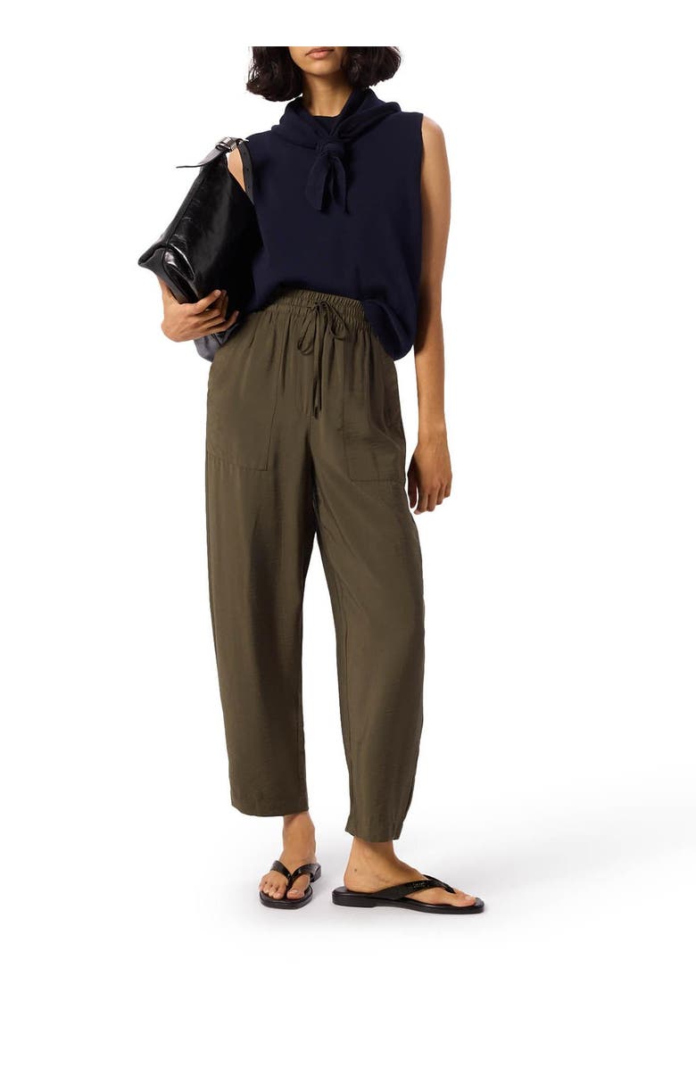 Whistles Linen Elasticated Trousers, Alternate, color, Blue