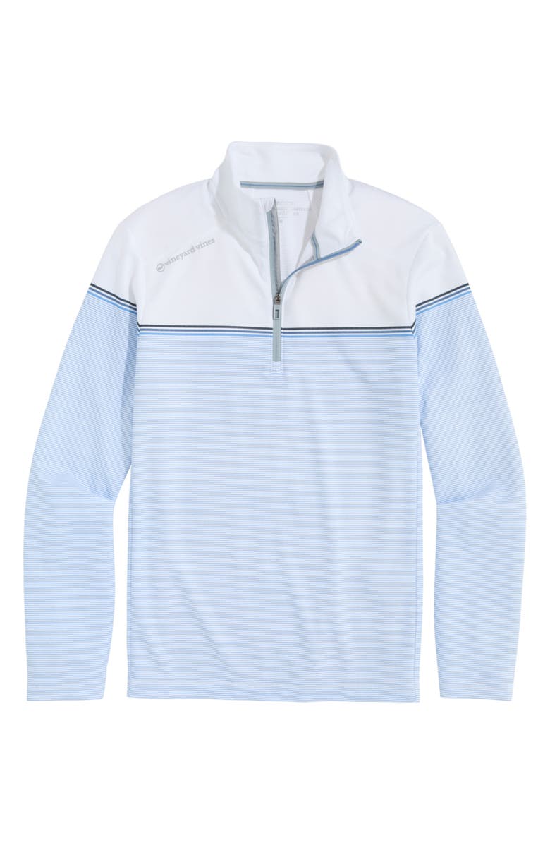 vineyard vines Sankaty Stripe Half-Zip Performance Pullover, Alternate, color, Club Blue