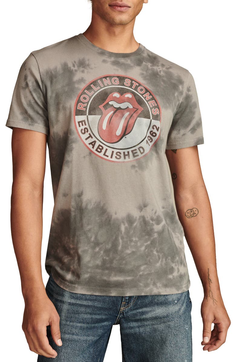 Lucky Brand Rolling Stones Tie Dye Cotton Graphic T-Shirt, Main, color,