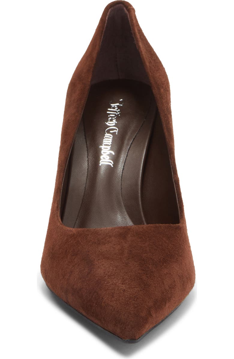 Jeffrey Campbell Nikia Pointed Toe Pump, Alternate, color, Brown Suede