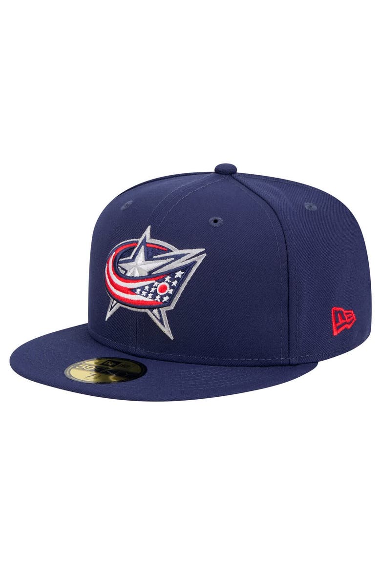 Men's New Era Navy Columbus Blue Jackets Core 59FIFTY Fitted Hat, Main, color, Navy