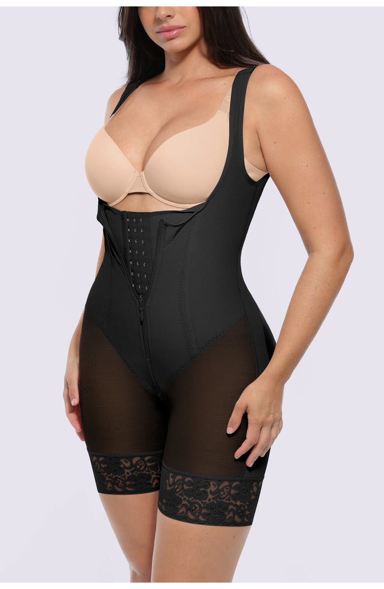 Shapellx BOOT-YEAH AirSlim<sup>®</sup> Open Bust Tummy Control Bodysuit, Alternate, color, Black