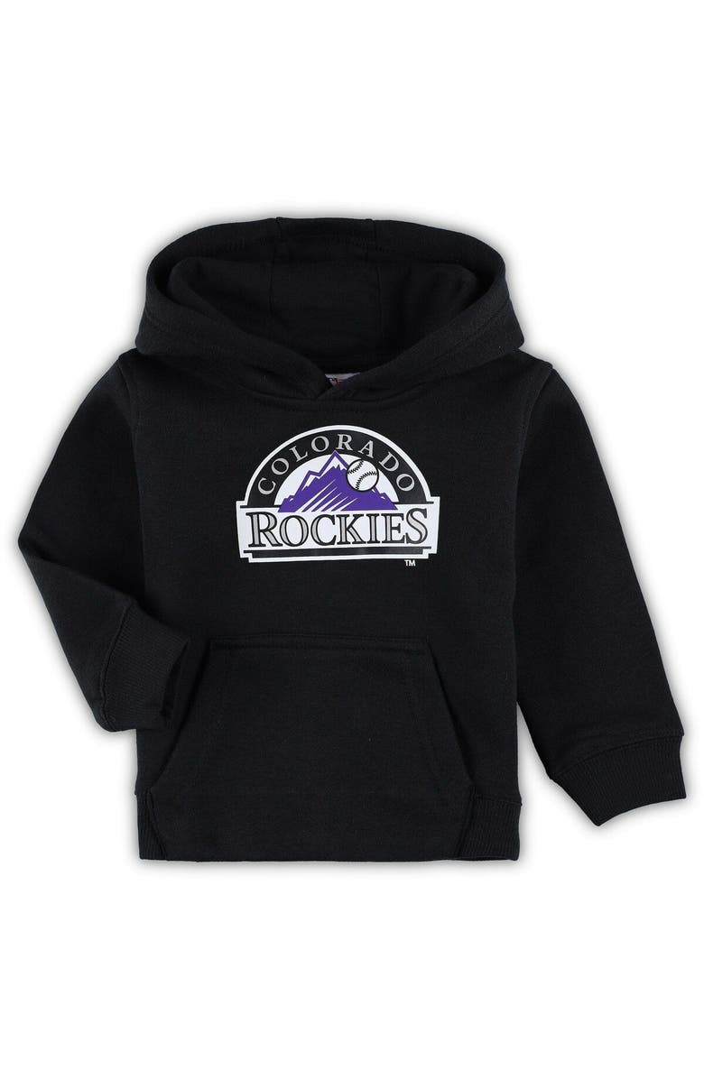 Outerstuff Toddler Black Colorado Rockies Team Primary Logo Fleece Pullover Hoodie, Main, color, Black
