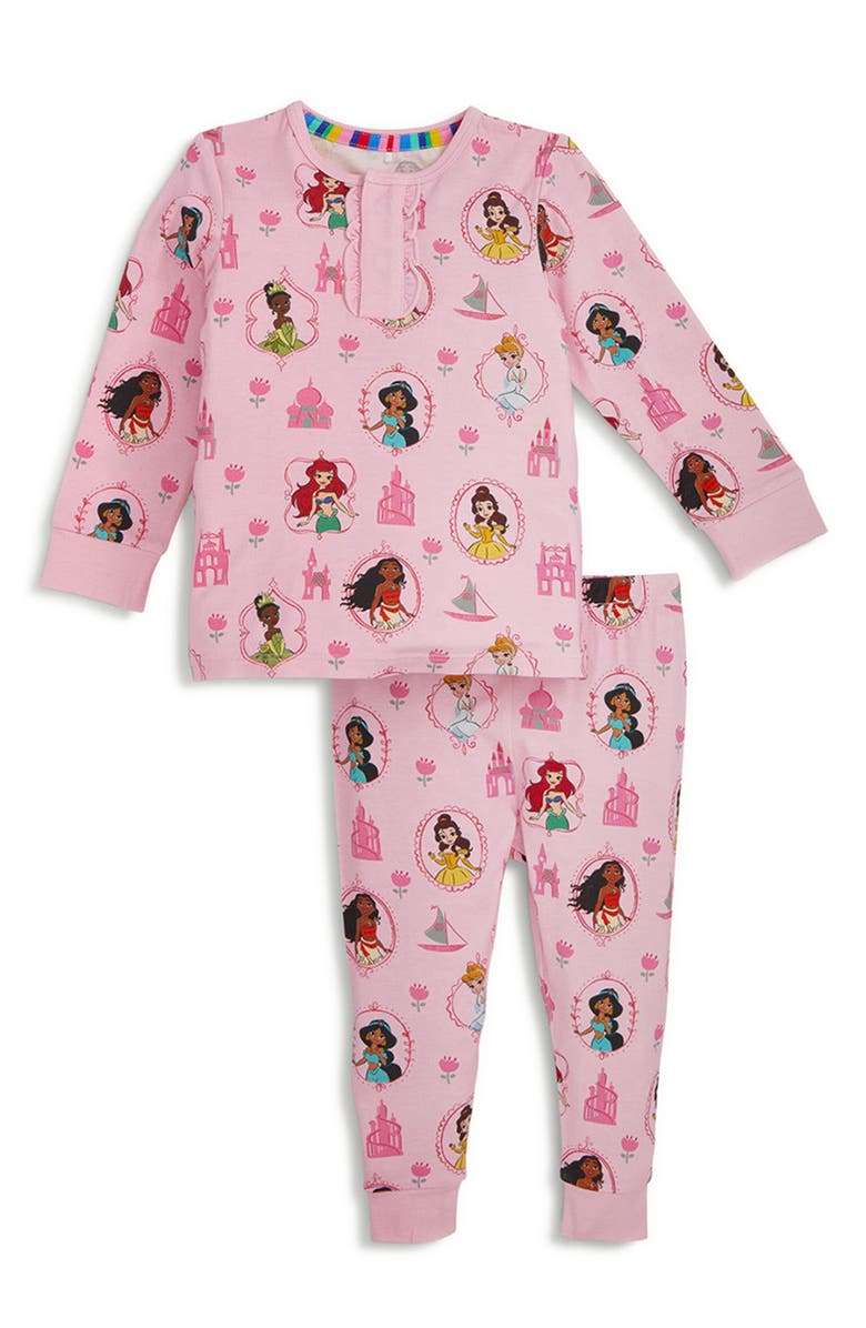 Magnetic Me Kids' Princess Royal Radiance Ruffle Fitted Two-Piece Pajamas, Main, color, Roylr