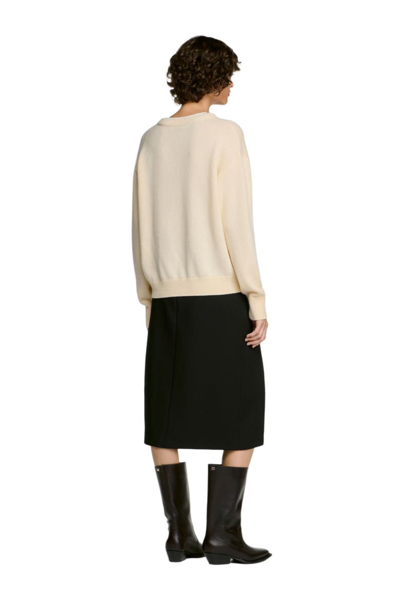 2-in-1 wool and cashmere sweater, Alternate, color, Ecru