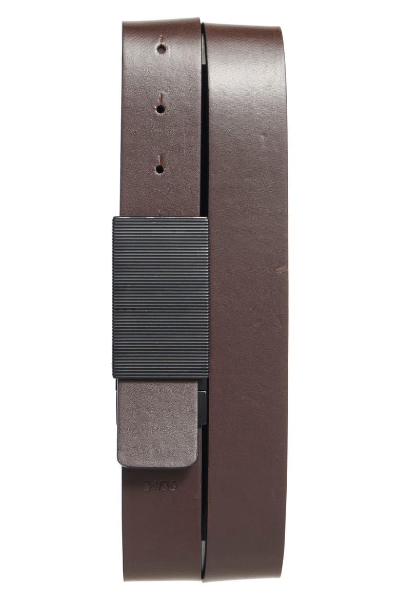 Plaque Buckle Reversible Belt, Alternate, color, BLACK/ BROWN