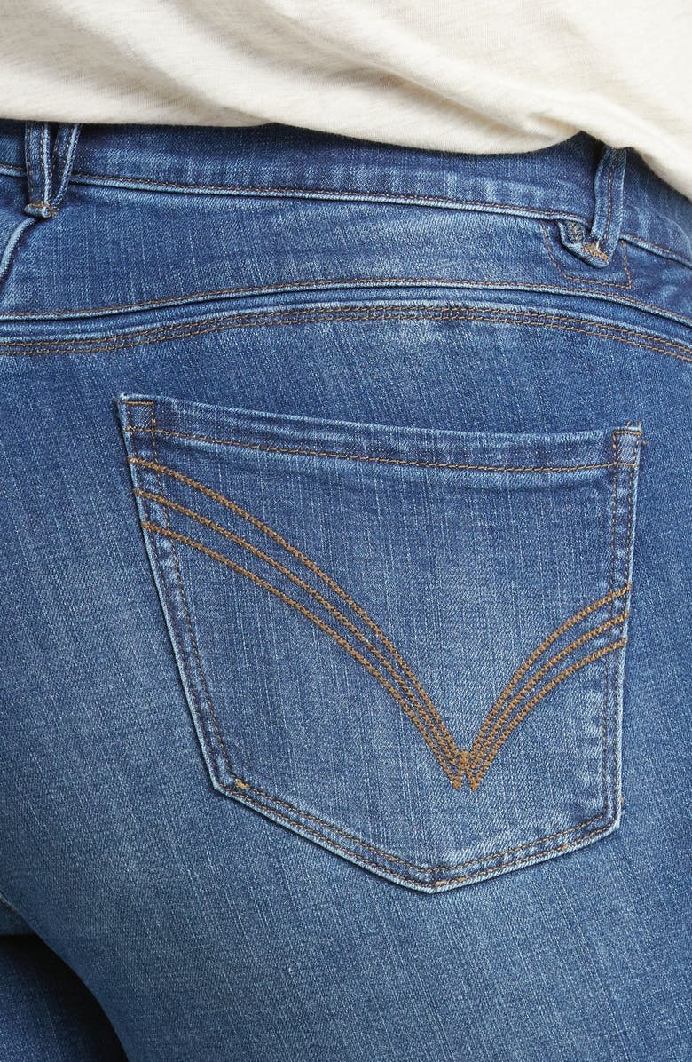 Wit & Wisdom 'Ab'Solution Fray Hem Stretch Crop Slim Straight Leg Jeans, Alternate, color, 