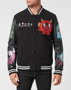 PHILIPP PLEIN Varsity Bomber Monsters With Crystals Men