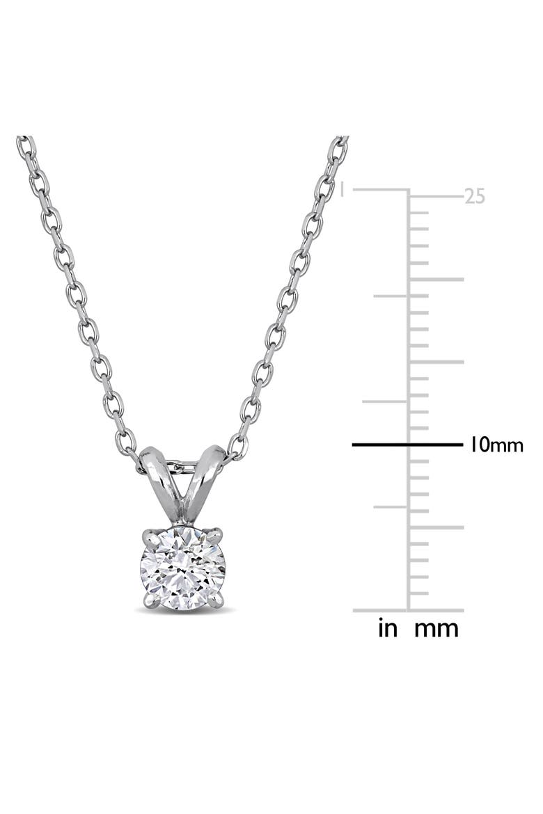 1/2 CTW Lab-Grown Diamond Solitaire Necklace Platinum, Alternate, color, White Gold