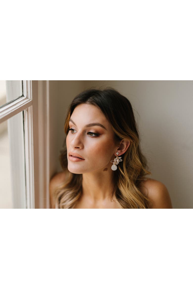 Mia Bridal Earrings, Alternate, color, Gold
