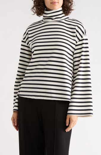 NORDSTROM RACK Mock Neck Long Sleeve Scuba Knit Top