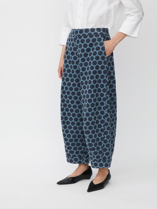 Masai Copenhagen Cropped Velvet Wide Leg Pants In Blue