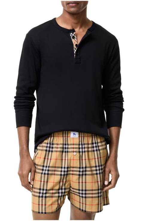 Check Cotton Boxer Shorts
