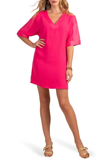Trina Turk Rabat Dolman Sleeve Shift Dress in Rosewater at Nordstrom Rack, Size X-Small