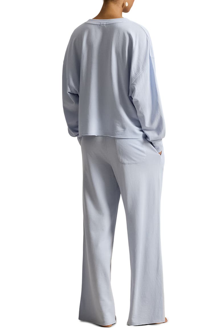 Sweatshirt & Wide Leg Pajamas, Alternate, color, XENON BLUE
