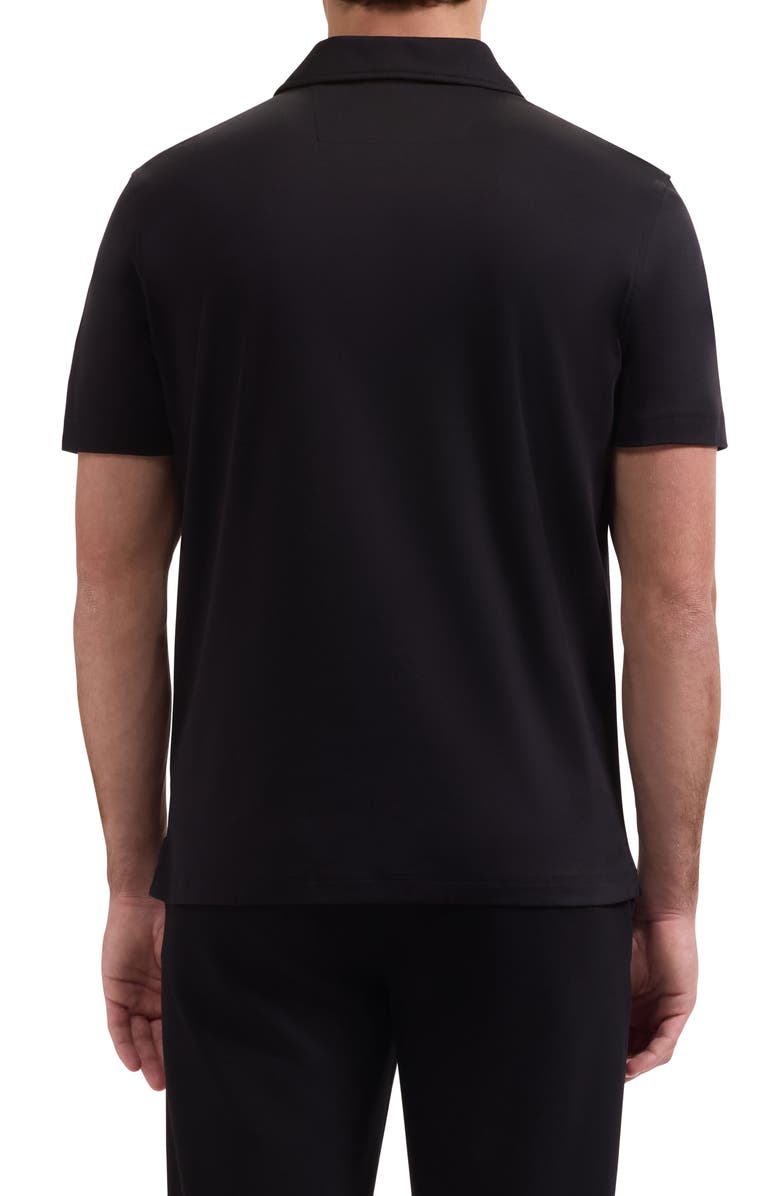 Bugatchi Three Button Performance Polo, Alternate, color, Black