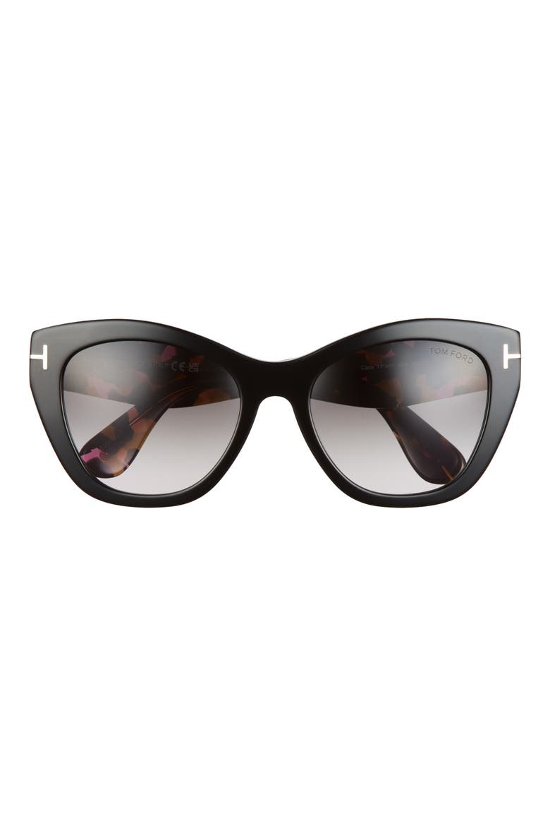 Cara 56mm Square Sunglasses, Main, color, BLACK/OTHER / GRADIENT SMOKE