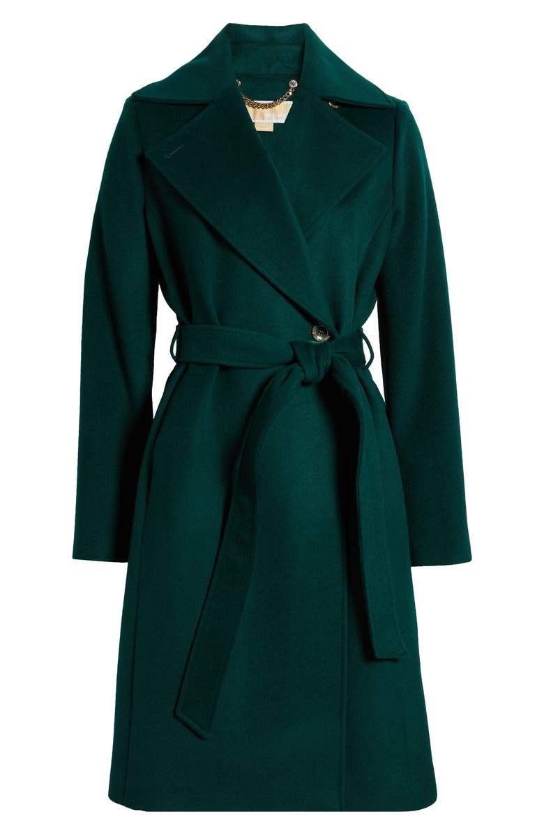 MICHAEL Michael Kors Wool Blend Wrap Coat, Alternate, color, 