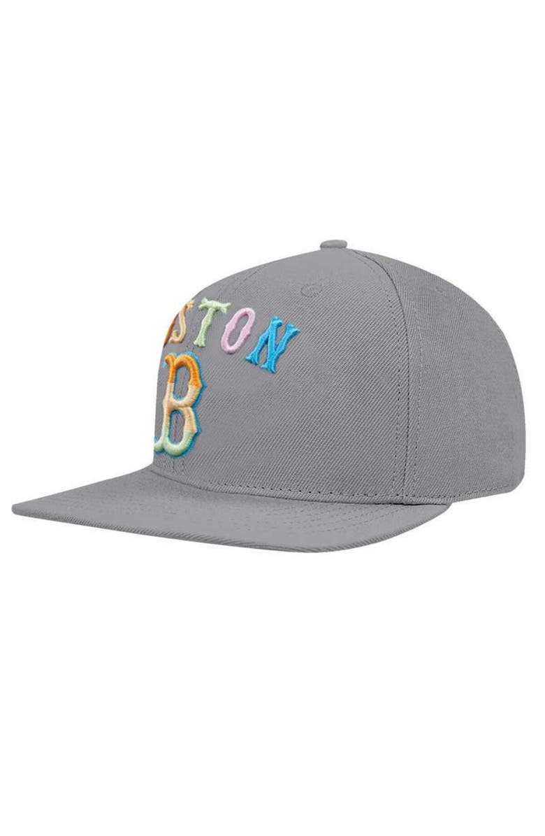PRO STANDARD Men's Pro Standard Gray Boston Red Sox Washed Neon Snapback Hat, Alternate, color, Gray