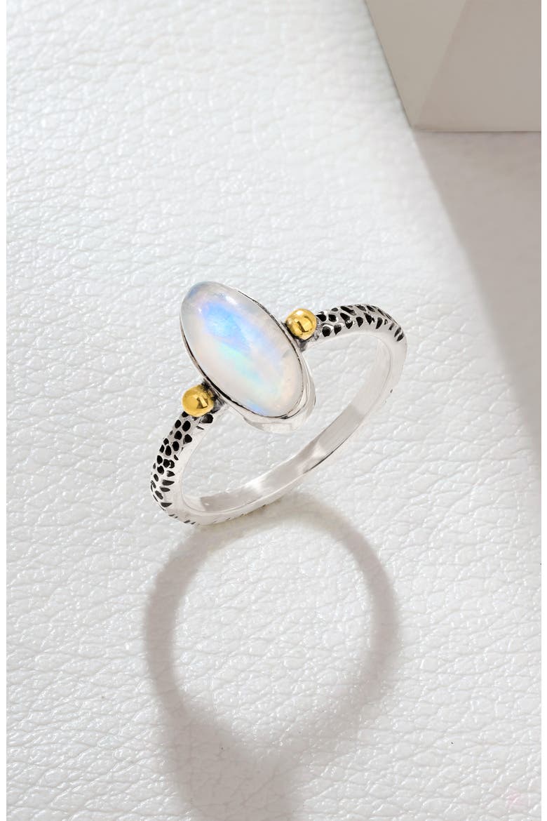 Sterling Silver Oval Ring, Alternate, color, WHITE