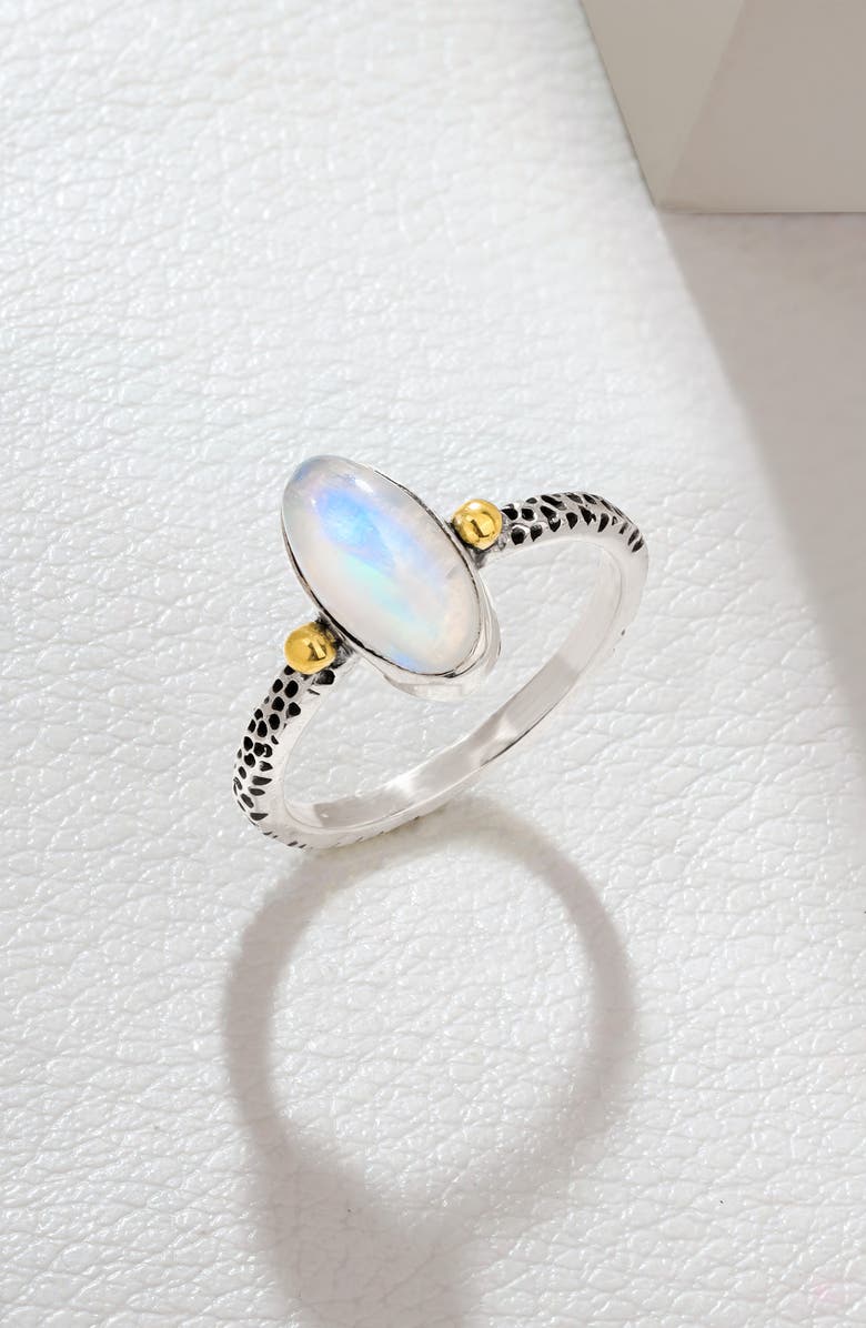 YS GEMS Sterling Silver Oval Ring, Alternate, color, White