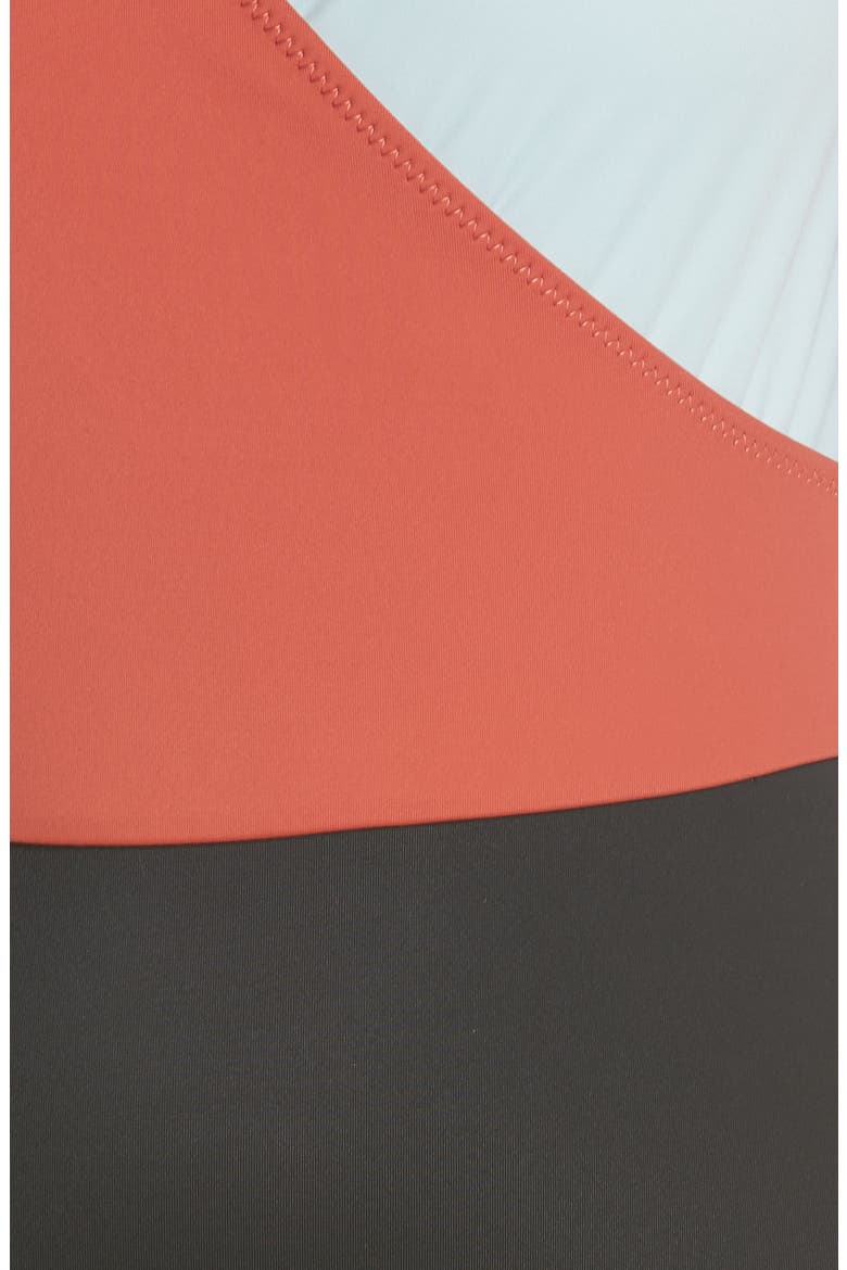 Ballerina One-Piece Swimsuit, Alternate, color, SKY CLAY BLACK